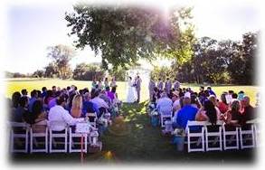Sacramento Wedding DJ at Pavillion Haggin Oaks.  Photo by, and courtesy of, Dee & Kris Photography.